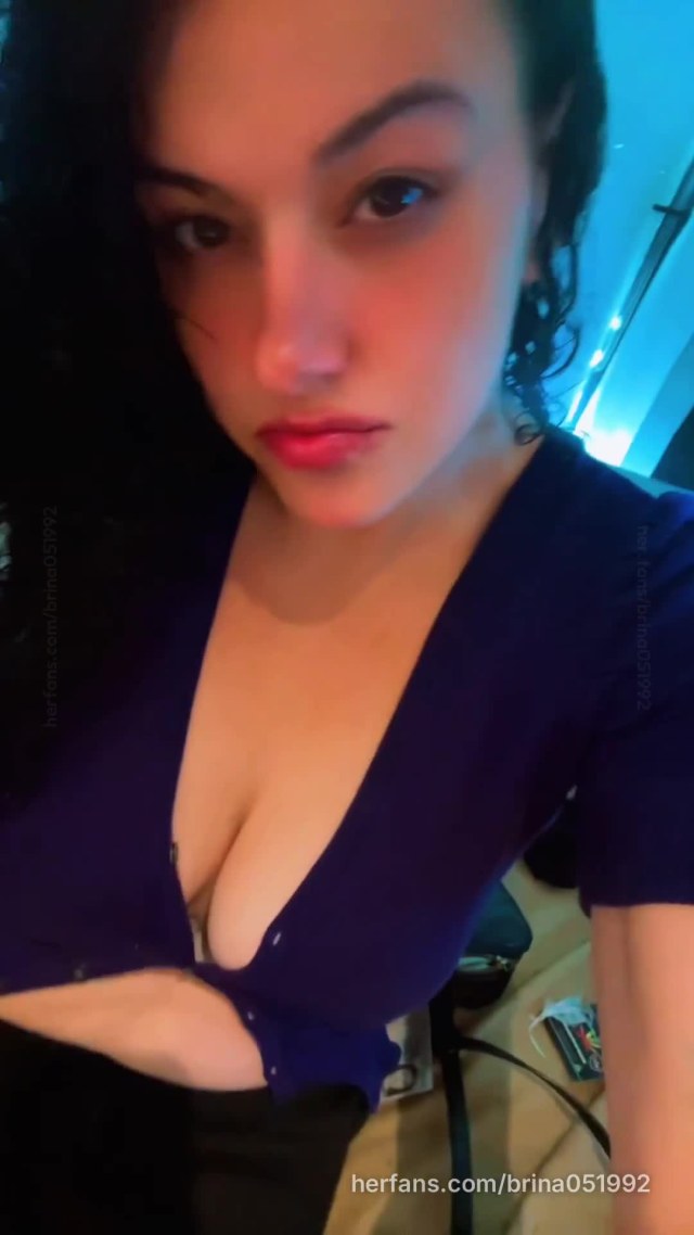 Brunette selfie video by @brina051992