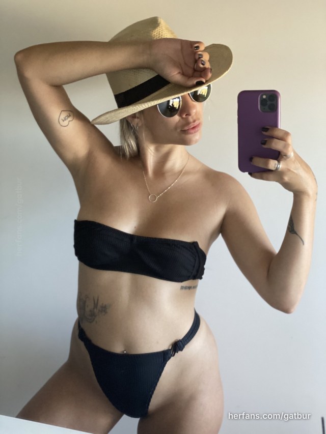 Bikini mirror selfie photo by @gatbur